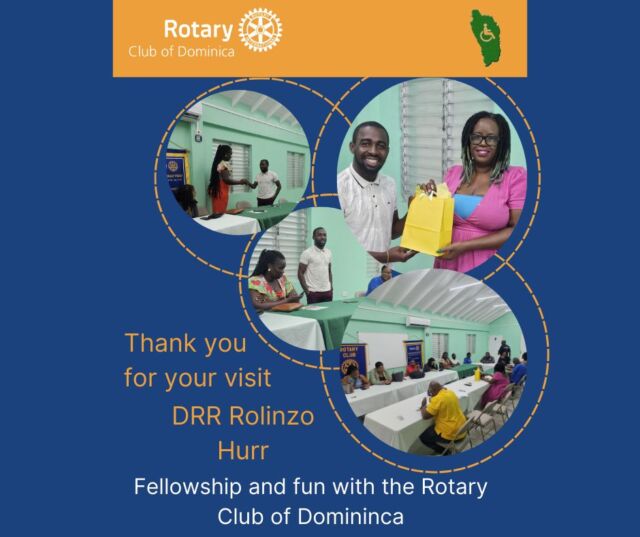 🌟 Thank You, DRR Rolinzo Hurr! 🙌 🌟 The Rotary Club of Dominica extends heartfelt gratitude to District Rotaract Representative Rolinzo Hurr for visiting our club on March 26, 2025! It was a pleasure sharing in fellowship and fun as we explored creative and alternative ways to greet each other. 🤝🎉 Your presence and engagement truly enriched our Rotary spirit! We look forward to continuing our journey of Service Above Self together. 💙💛 #RotaryFellowship #ServiceAboveSelf #RotaryMoments #PeopleOfAction #District7030 #themagicofrotary @ Rolinzo @ RotaryClubofParamariboResidence's